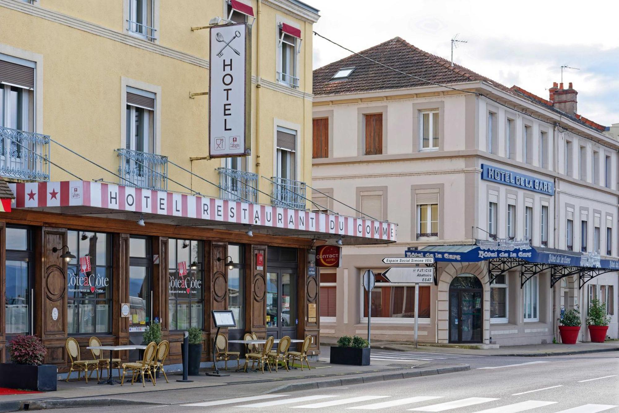 Hotel Le Terminus Et Son Restaurant Cote A Cote Autun Exteriör bild